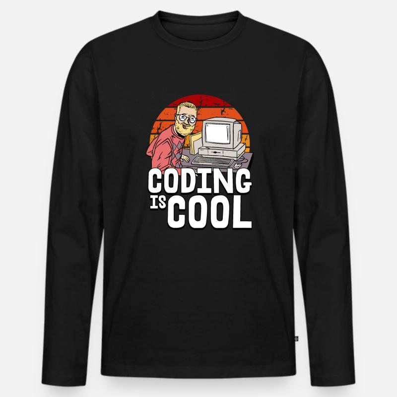 Programmierer Coder Software Entwickler - Männer Premium Bio Langarmshirt - Schwarz