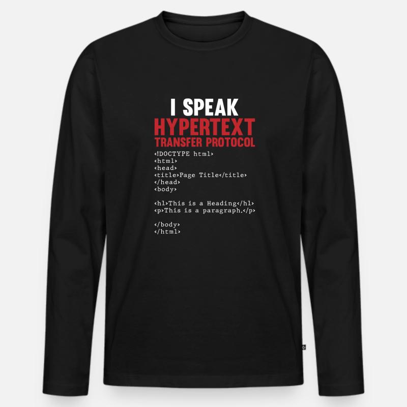 Programmer Coder Software Developer - Men's Premium Organic Long Sleeve Shirt - black