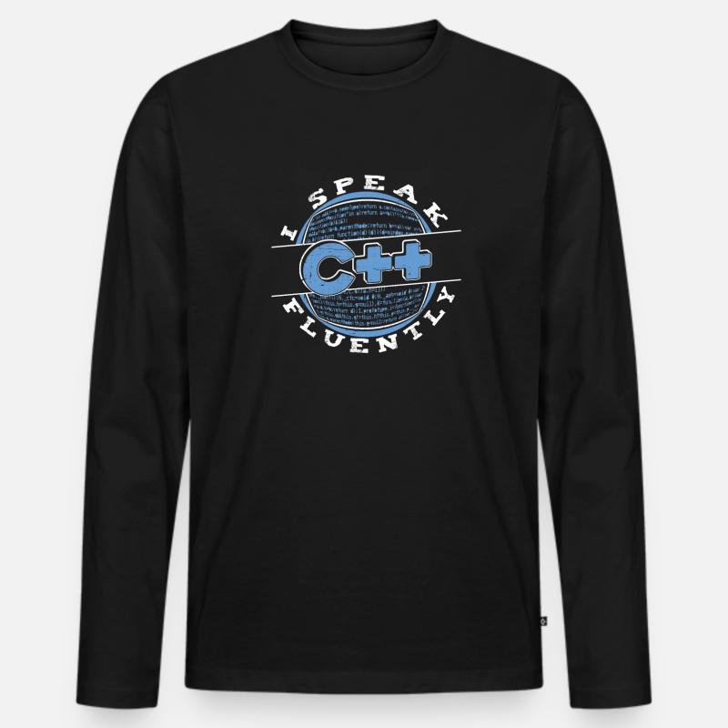 Programmer Coder Software Developer - Men's Premium Organic Long Sleeve Shirt - black