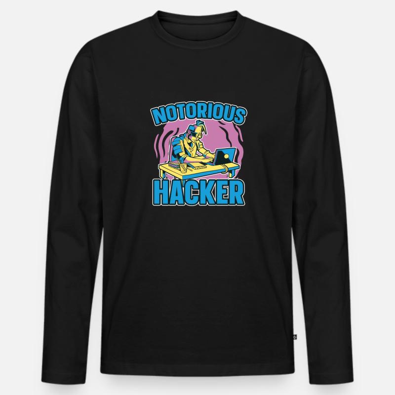 Programmer Coder Software Developer - Men's Premium Organic Long Sleeve Shirt - black