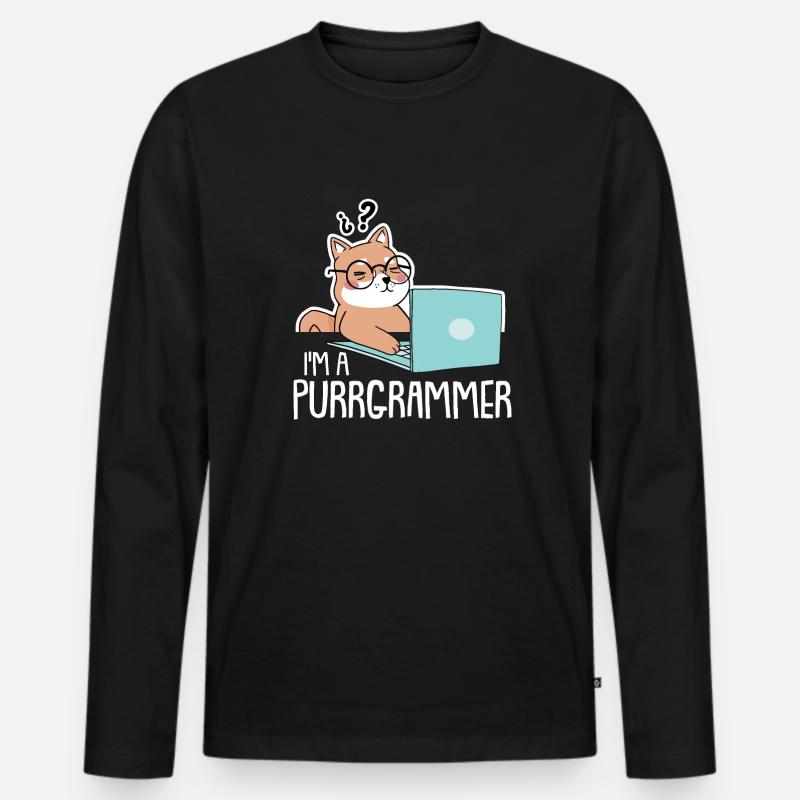 Programmierer Coder Software Entwickler - Männer Premium Bio Langarmshirt - Schwarz