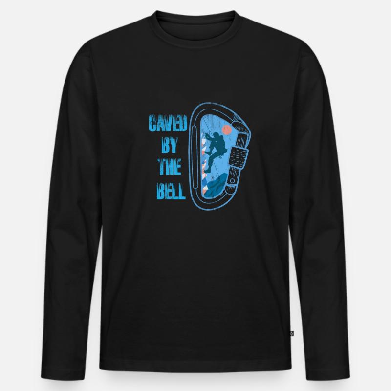 Klettern Bergsport Kletterer - Männer Premium Bio Langarmshirt - Schwarz