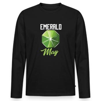 Pierres précieuses - T-shirt manches longues Premium bio Homme - noir - Devant - Nico (187cm)