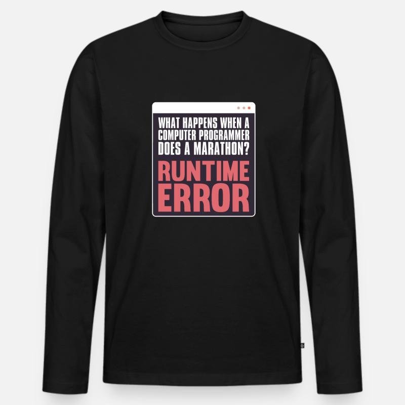 Programmer Coder Software Developer - Men's Premium Organic Long Sleeve Shirt - black
