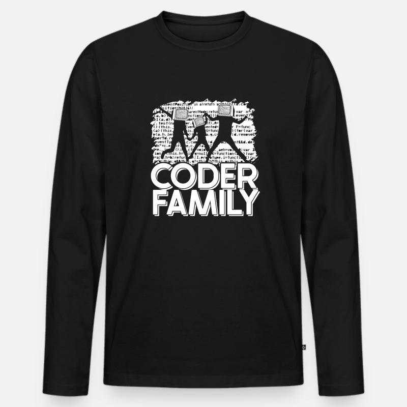 Programmer Coder Software Developer - Men's Premium Organic Long Sleeve Shirt - black