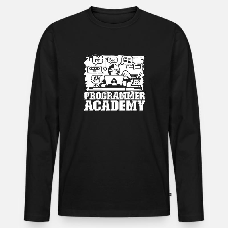 Programmer Coder Software Developer - Men's Premium Organic Long Sleeve Shirt - black