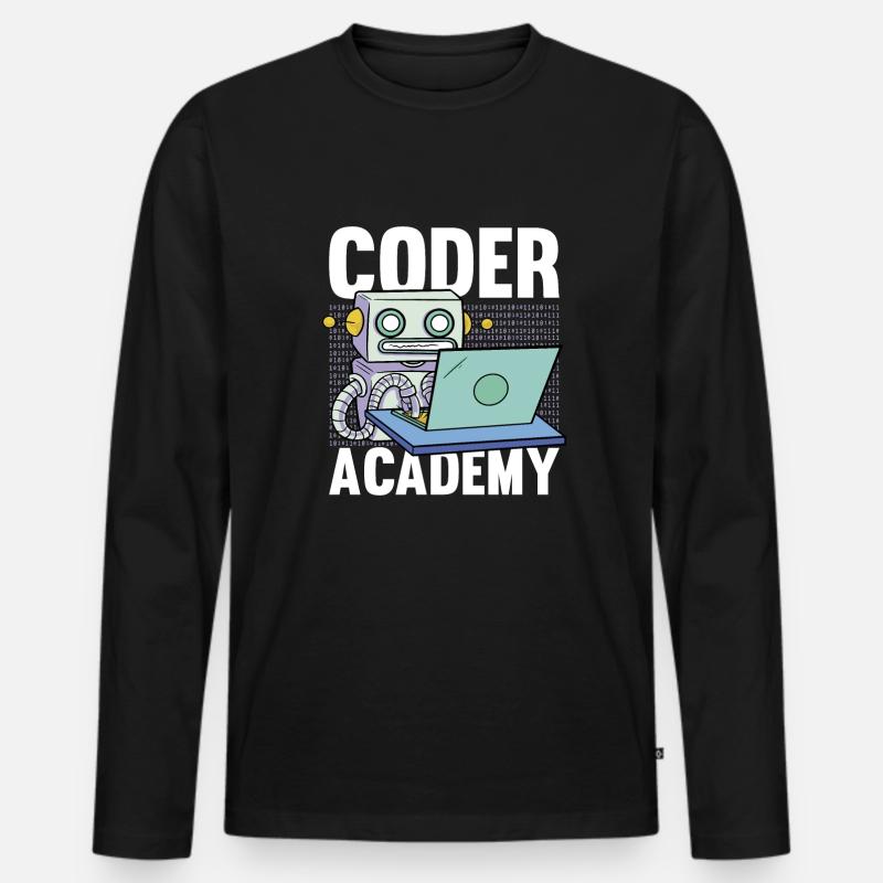 Programmer Coder Software Developer - Men's Premium Organic Long Sleeve Shirt - black