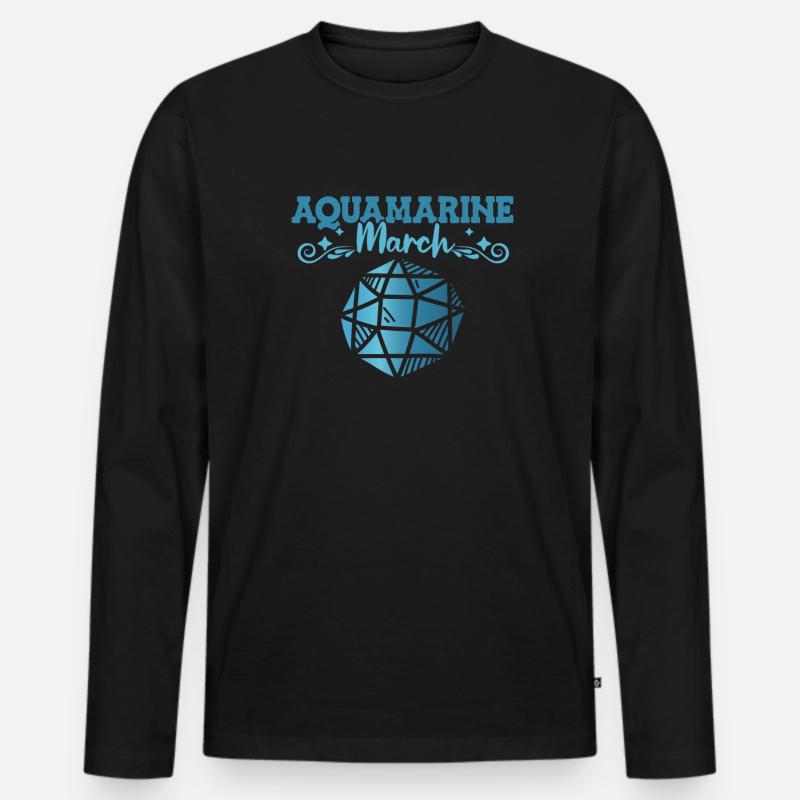 Edelsteine - Männer Premium Bio Langarmshirt - Schwarz