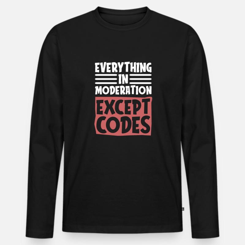Programmer Coder Software Developer - Men's Premium Organic Long Sleeve Shirt - black