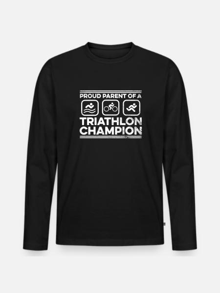 Triathlon - Men's Premium Organic Long Sleeve Shirt - black