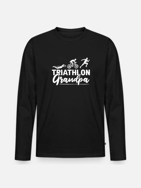 Triathlon - T-shirt manches longues Premium bio Homme - noir