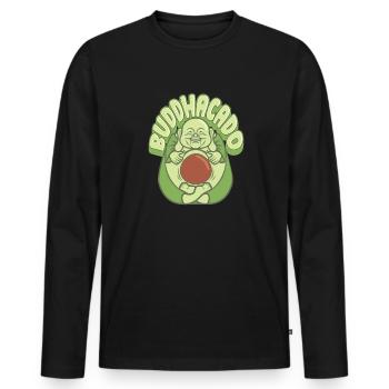 Buddha Buddhist Buddhismus - Männer Premium Bio Langarmshirt - Schwarz - Vorne - Nico (187cm)
