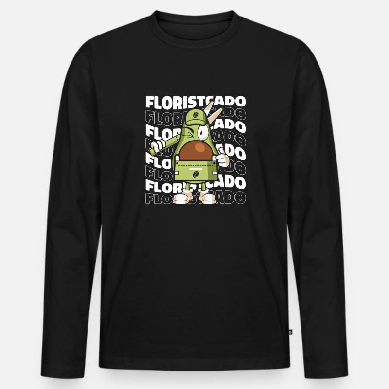 Florist Floristik - Männer Premium Bio Langarmshirt - Schwarz