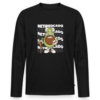 Rente Ruhestand - Männer Premium Bio Langarmshirt - Schwarz - Vorne - Nico (187cm)