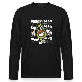 Squash - Männer Premium Bio Langarmshirt - Schwarz - Vorne - Nico (187cm)