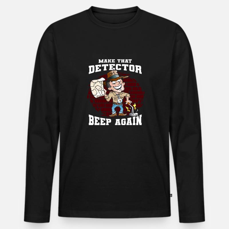 Schürfer - Männer Premium Bio Langarmshirt - Schwarz