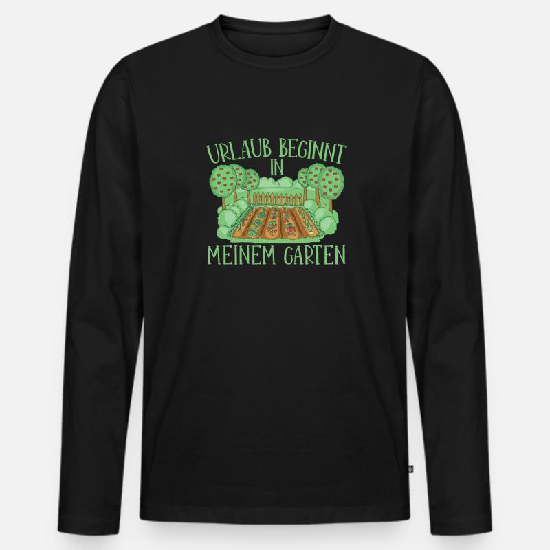 Garten Hobbygärtner Pflanzen Blumen Gärtner - Männer Premium Bio Langarmshirt - Schwarz