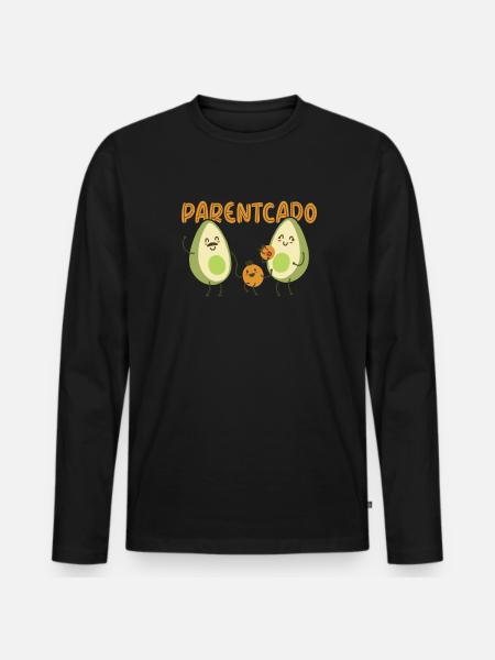Parents Ellis Mama Papa - Men's Premium Organic Long Sleeve Shirt - black