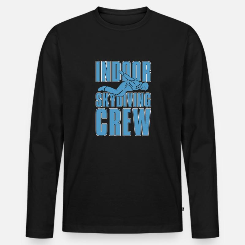 Indoor-Skydiving - Männer Premium Bio Langarmshirt - Schwarz