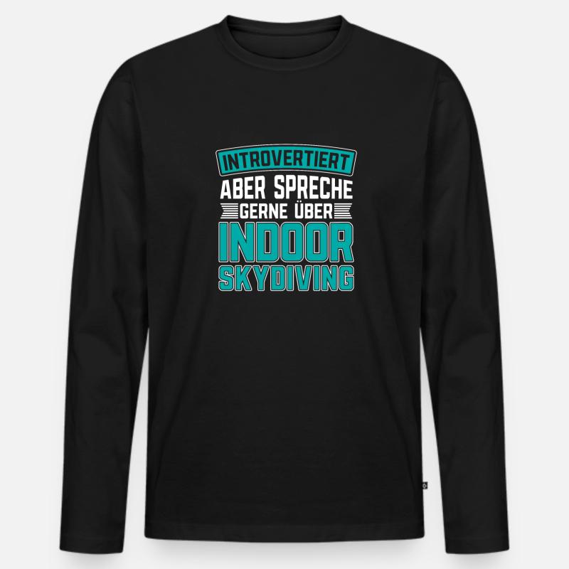 Indoor-Skydiving - Männer Premium Bio Langarmshirt - Schwarz