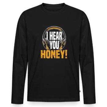 Tontechniker Sound Audio Engineer - Männer Premium Bio Langarmshirt - Schwarz - Vorne - Nico (187cm)