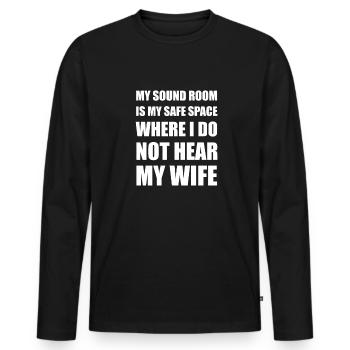 Tontechniker Sound Audio Engineer - Männer Premium Bio Langarmshirt - Schwarz - Vorne - Nico (187cm)