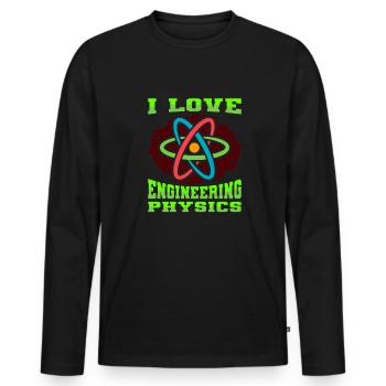 Physik Physiker - Männer Premium Bio Langarmshirt - Schwarz - Vorne - Nico (187cm)