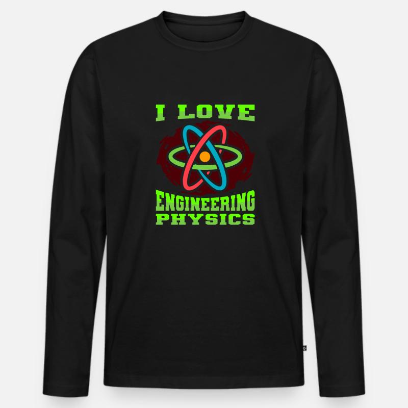 Physik Physiker - Männer Premium Bio Langarmshirt - Schwarz