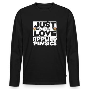 Physik Physiker - Männer Premium Bio Langarmshirt - Schwarz - Vorne - Nico (187cm)