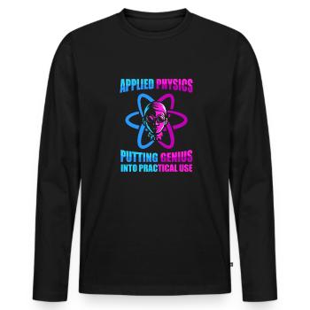 Physik Physiker - Männer Premium Bio Langarmshirt - Schwarz - Vorne - Nico (187cm)