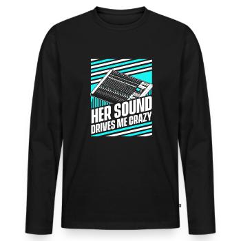 Tontechniker Sound Audio Engineer - Männer Premium Bio Langarmshirt - Schwarz - Vorne - Nico (187cm)
