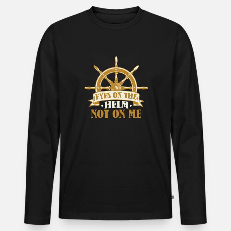 Seglen Segelboot Segler - Männer Premium Bio Langarmshirt - Schwarz