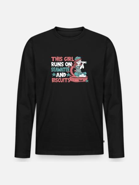 Sailing Sailboat Sailors - Men's Premium Organic Long Sleeve Shirt - black