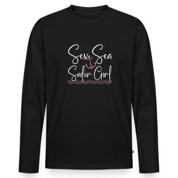 Seglen Segelboot Segler - Männer Premium Bio Langarmshirt - Schwarz - Vorne - Nico (187cm)