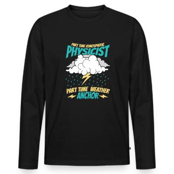 Physik Physiker - Männer Premium Bio Langarmshirt - Schwarz - Vorne - Nico (187cm)