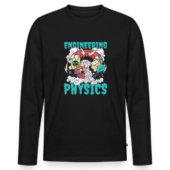 Physik Physiker - Männer Premium Bio Langarmshirt - Schwarz - Vorne - Nico (187cm)