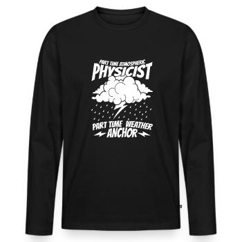 Physik Physiker - Männer Premium Bio Langarmshirt - Schwarz - Vorne - Nico (187cm)