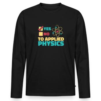 Physik Physiker - Männer Premium Bio Langarmshirt - Schwarz - Vorne - Nico (187cm)