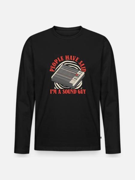 Tontechniker Sound Audio Engineer - Männer Premium Bio Langarmshirt - Schwarz