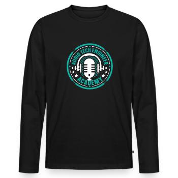 Tontechniker Sound Audio Engineer - Männer Premium Bio Langarmshirt - Schwarz - Vorne - Nico (187cm)