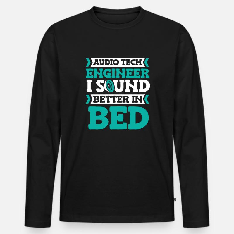 Tontechniker Sound Audio Engineer - Männer Premium Bio Langarmshirt - Schwarz