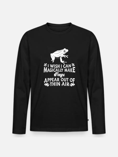 Frog Frogs Amphibian - Men's Premium Organic Long Sleeve Shirt - black