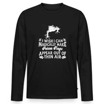 Frog Frogs Amphibian - Men's Premium Organic Long Sleeve Shirt - black - Front - Nico (187cm)