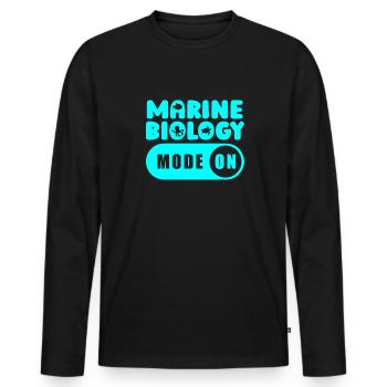 Marine Biologist Marine Biology Modus An - Men's Premium Organic Long Sleeve Shirt - black - Front - Nico (187cm)