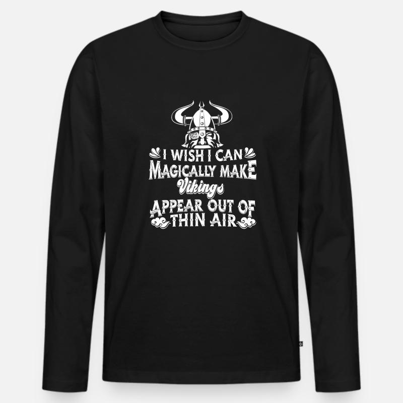 Wikinger - Männer Premium Bio Langarmshirt - Schwarz