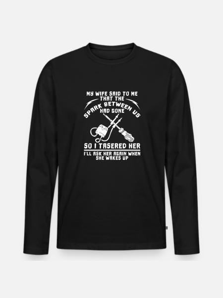 Electrician Electronics Technician Construction Electrician - Men's Premium Organic Long Sleeve Shirt - black