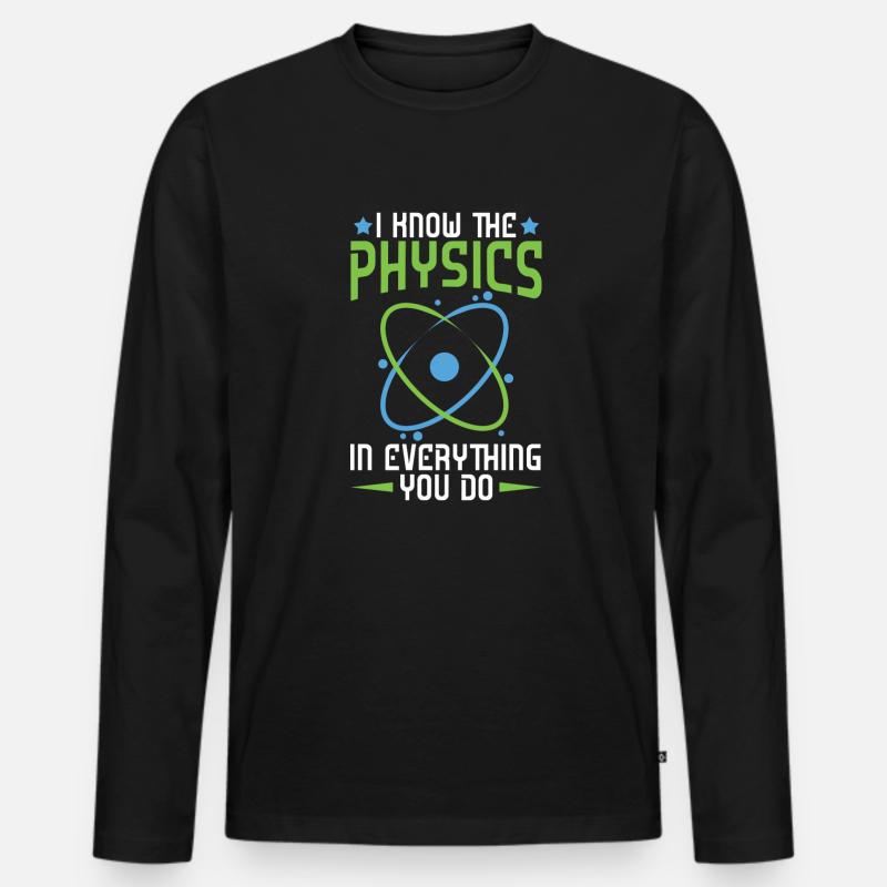 Physics Phyiker Applied Physics - Men's Premium Organic Long Sleeve Shirt - black