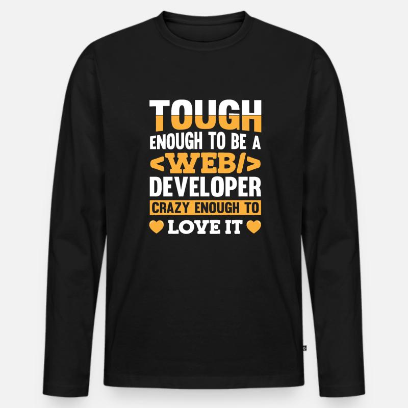 Web Entwickler Webdeveloper Web-Entwickler - Männer Premium Bio Langarmshirt - Schwarz