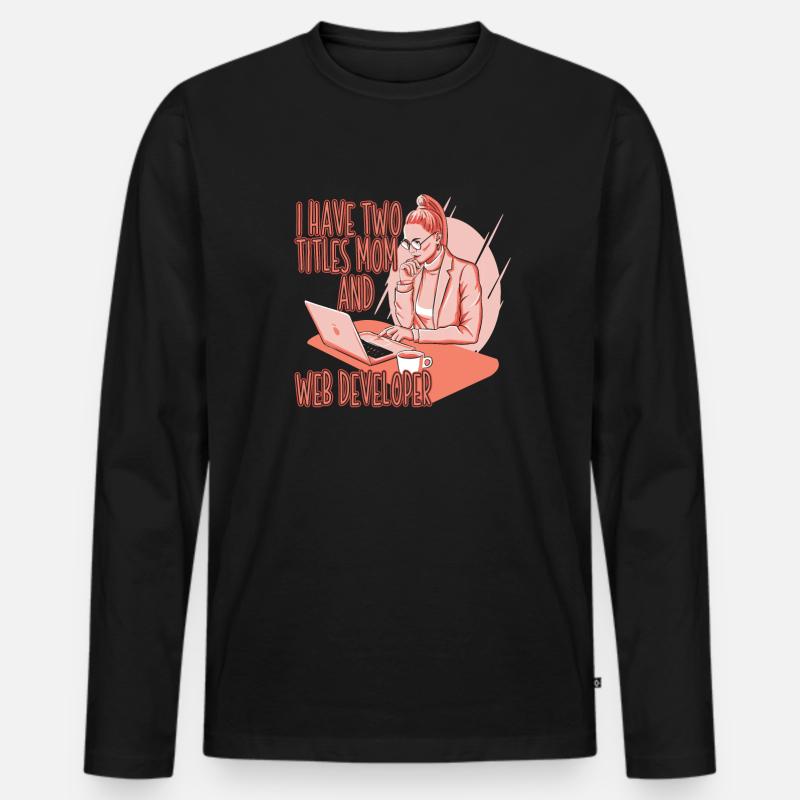 Web Entwickler Webdeveloper Web-Entwickler - Männer Premium Bio Langarmshirt - Schwarz