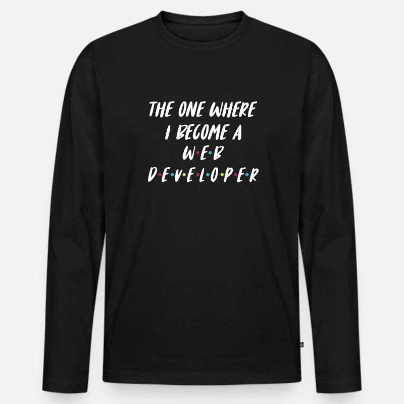 Web Entwickler Webdeveloper Web-Entwickler - Männer Premium Bio Langarmshirt - Schwarz